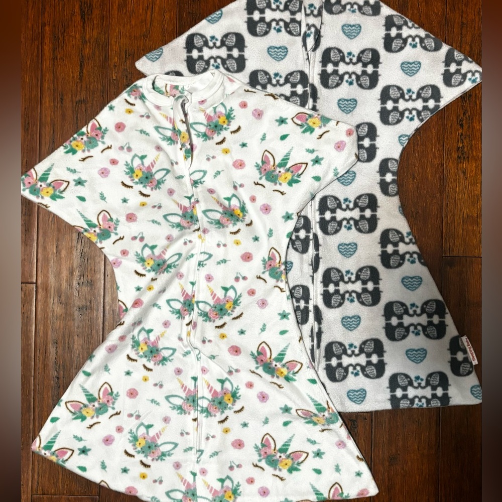 Fleece Zipadee Zip Swaddle Set of 2 Small